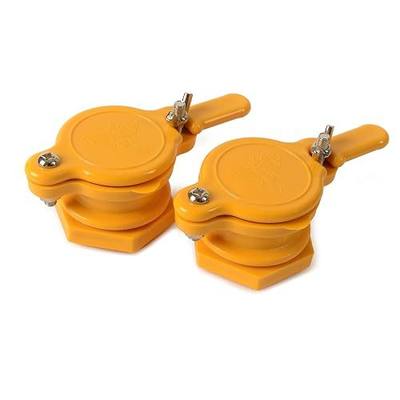 BeeCastle 2PCS Honey Gate Valve for 5 Gallon Bucket, Durable Nylon Honey Gate for Extractor, Honey Extractor Tap -Honey Extraction Equipment (Yellow Light Color)
