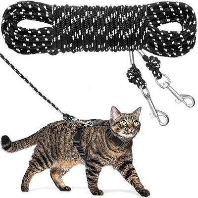 Long Cat Leash Reflective Pet Rope for Yard Walking Training Outdoor Use | Escape Proof Lead Extender for Cats, Kitten, Puppy, Small Dogs, Rabbit