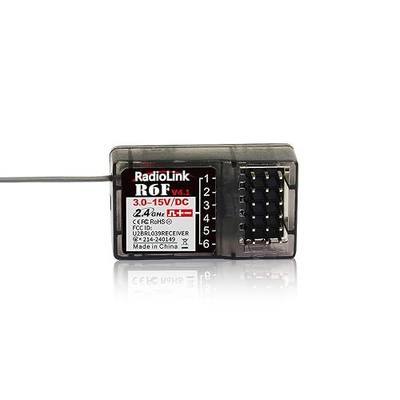 Radiolink R6F (No Gyro) 6 Channels RC Receiver Long Range for Car Crawler | Bind for 2.4Ghz Surface Remote Controller RC6GS V2/RC4GS V2/RC4GS V3/RC6GS V3/RC8X/T12D/T16D/T8S/T8FB RC8P