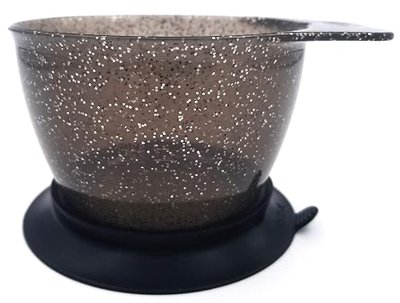 Colortrak Galaxy Glitter Bowls With Suction Cup Holder for Hair Coloring Process - Includes Removable Suction Rings for Functionality and Stability for Professionals and Stylists, 2-Pack