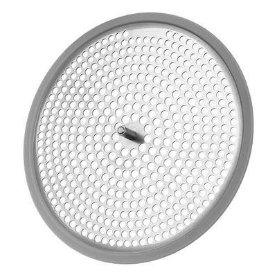 AmazerBath 1 Pack Shower Drain Hair Catcher with Fixed Screw, 4.92 Inch Stainless Steel Shower Drain Cover Strainer Hair Drain Protector for Bathroom Shower Stall