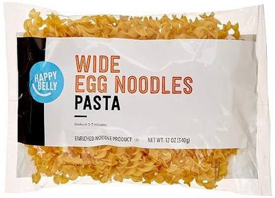 Amazon Brand - Happy Belly Egg Noodles, Wide, 12 Ounce (Pack of 1)