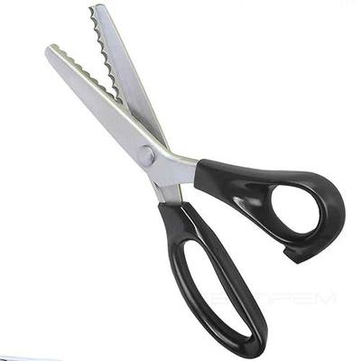 Pinking Shears Set, 9.2 Inches Handled Professional Stainless Steel Dressmaking Sewing Craft Scissors Zig Zag Scissors (Scalloped, 18mm)
