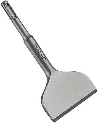 Firecore SDS Plus Chisel 3 Inch Wide by 6.5 Inch Long, Tile Removal Cranked Bent Chisel Bit for SDS Plus Rotary Hammer Drill Tool, Alloy Steel Shovel for Ceramic Tile Cement Thinset Mortar - FS18365