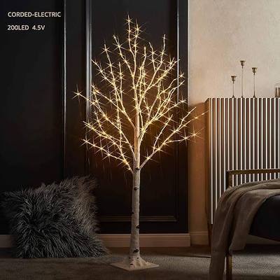 LITBLOOM Lighted Birch Twig Tree with Fairy Lights 4FT 200 LED Lights for Indoor Outdoor Home Christmas Holiday Decoration