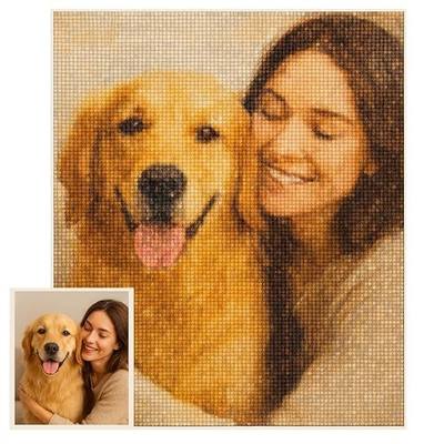 Maydear Custom Diamond Painting Kits for Adults – Personalized Photo to Diamond Art, Full Drill 5D DIY Diamond Dotz with Your Own Picture, Unique Home Wall Décor