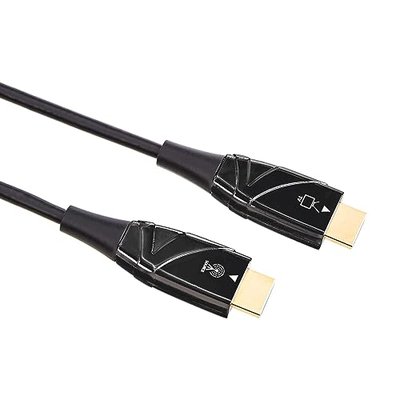 Amazon Basics HDMI Fiber Optic Cable, 18Gbps High-Speed, 4K@60Hz, 2160p, 48-Bit Color, Gold Plated, Audio Return, Ethernet Ready, 150 Foot, Black
