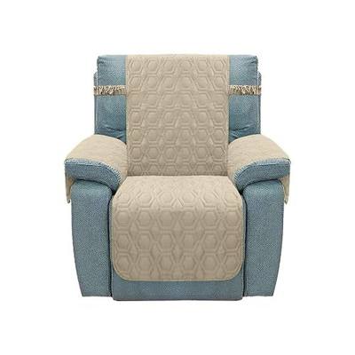 Recliner Slipcover Furniture Protector Slip Resistant Water Resistant Stain Resistant Machine Washable Sofa Cover for Kids Children Pets Dog Cat(Recliner:Sandy Beige)