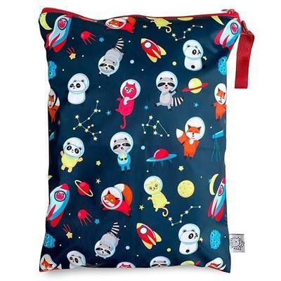 Washable and Reusable Wet Bag Diaper Bag Water Resistant Swimming Bag Travel Toiletries Pouch Cute Animal Zippered 12.6'' x 16.5''