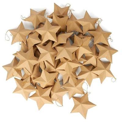 36 Dimensional Paper Mache Star Ornaments – Unfinished Papier Mâché Stars | Bulk Shapes for Home Décor, Holiday Displays, Crafting, Painting & Creative DIY Projects
