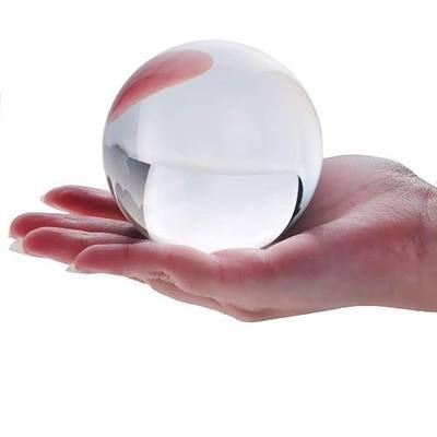 DSJUGGLING Clear Acrylic Contact Juggling Ball 85mm & 90mm, Single Practice Juggling Ball for Beginners and Big Hand