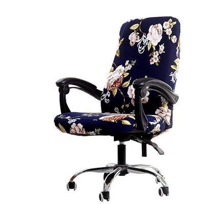 WOMACO Printed Office Chair Covers, Stretch Computer Universal Boss Modern Simplism Style High Back Chair Slipcover - Peony, Large