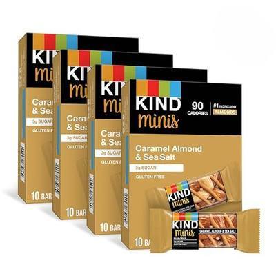 KIND Mini Snack Bars, Caramel Almond & Sea Salt, Gluten Free, Low Sugar, Low Calorie Snacks, 80 Count