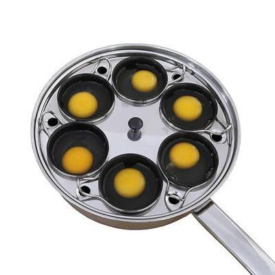 Egg Poacher Pan - Stainless Steel Poached Egg Cooker – Perfect Poached Egg Maker – Induction Cooktop Egg Poachers Cookware Set with 6 Nonstick Large PFOA FREE Egg Poacher Cups and Silicone Spatula…