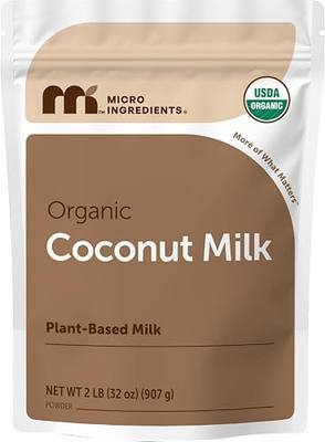 Micro Ingredients Organic Coconut Milk Powder, 2 Lb | Plant-Based Creamer for Coffee, Tea & Smoothies | Rich & Creamy, Easy Mixing | Non-GMO, Gluten-Free, Keto & Paleo Friendly