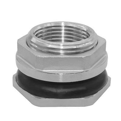 Beduan 1" Female Bulkhead Water Tank Connector Stainless Steel Thru-bulk Fitting