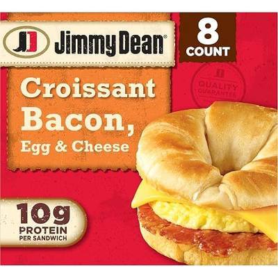 JIMMY DEAN FROZEN BACON EGG CHEESE CROISSANT 28.8 OZ - 0077900501861