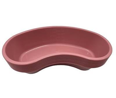 Comfort Axis Graduated Kidney Shaped Plastic Emesis Basin, 500 Milliliters, Pack of 12, Rose
