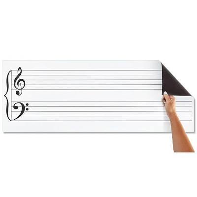 Bright Creations Large Dry Erase Music Staff Magnet Sheet 45.5 x 17 for Classroom Supplies, Teachers, Musicians, Students, and Music Classroom Supplies