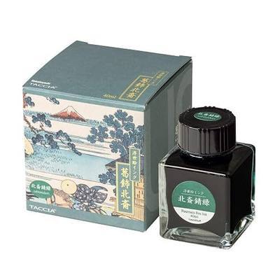 TACCIA TFPI-WD42-3 Fountain Pen Ink Water-Based Dye Ukiyo-e Ink Katsushika Hokusai Rust Green