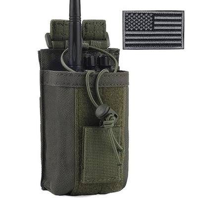 Radio Pouch - 1000D Tactical Molle Adjustable Two Way Radios Holder Bag Case for Walkie Talkies