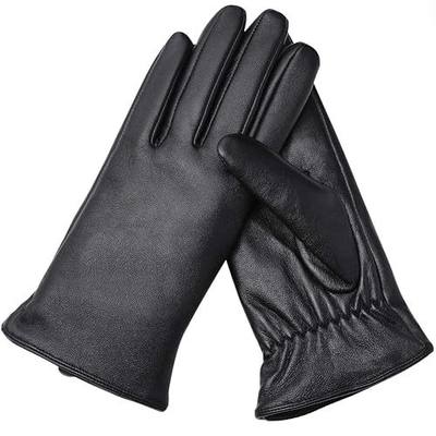 AMVELOP Warm Women Leather Touchscreen Gloves Lambskin Driving Gloves