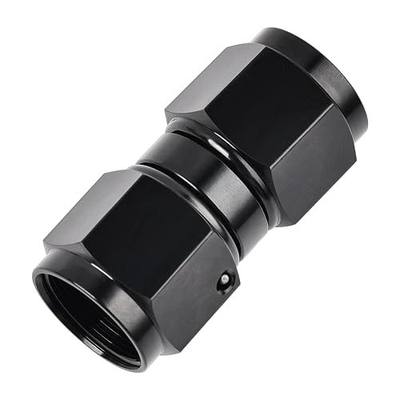 EVIL ENERGY 8AN Female to 8AN Female Straight Swivel Coupler Union Fitting Adapter Aluminum Black