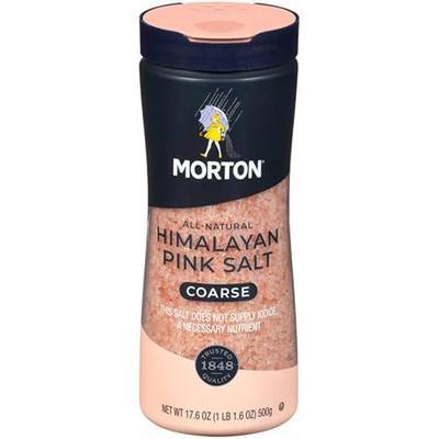 Morton Salt All-Natural Himalayan Pink Salt, Coarse, 17.6 Ounce | Salt for grinder refills, sourced directly from the Himalayan Mountains, non iodized salt, all natural
