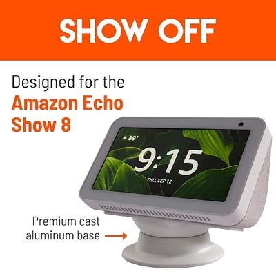 Made for Amazon Tilt + Swivel Stand, for the Echo Show 8 (2021 Release)