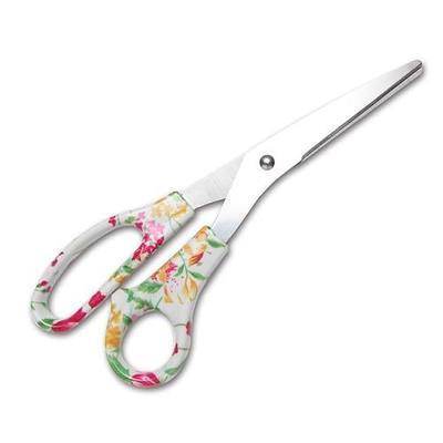 VIBRANZ-LAB Modern Multicolor Floral Craft Scissors, 8" Heavy Duty, Sharp Blades, Comfort-Grip, Ambidextrous, 1 Count