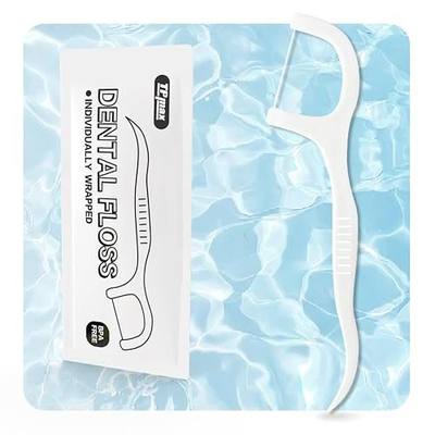 150 Count Dental Flossers Each Individually Wrapped, Floss Singles Bag, Travel Hotel Restaurant Office Car Dental Floss, Floss Picks Oral Care Teeth Clean Flat Wire