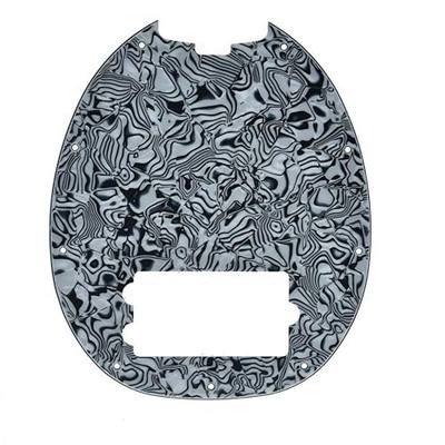 KAISH Bass Pickguard Fit for Musicman classic 4 string StingRay bass models Black WhiteShell
