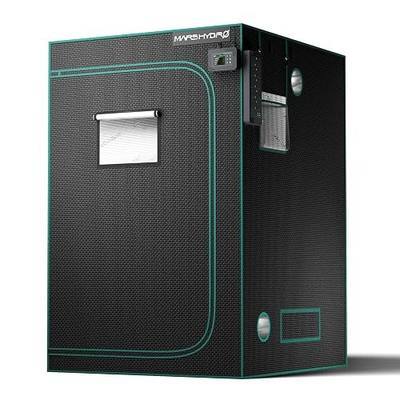 MARS HYDRO 4x4 Advanced Grow Tent, 48"x48"x80" High Reflective Mylar 1680D for Hydroponics Indoor Plant Growing, with Observation Window,Floor Tray and Smooth Zipper for TSW2000/FC4800/FC-E4800