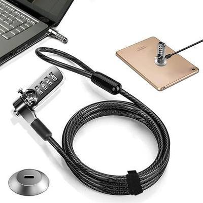 Computer Laptop Cable Lock • Slot Plate 6.23ft Cable • Security Computer Combination Lock • 4 Digital Password Protection Cable • Anti Theft Lock and Notebook Other Device
