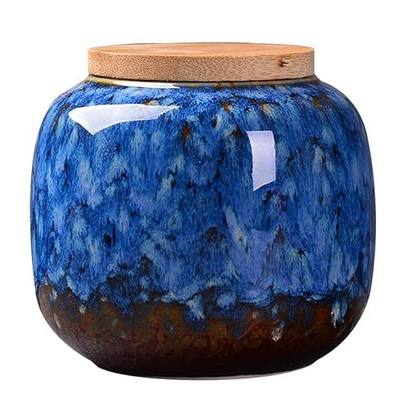 jessie Loose Tea Tin Storage Tea Container Tins Jar with Airtight Lid | Tea Caddy Tea Canister, 6.7 oz, Blue