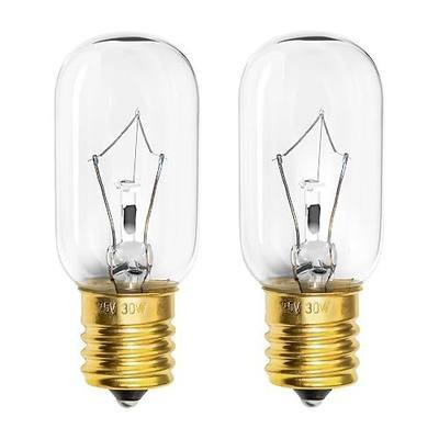 Light Bulb Fits for LG Microwave Oven - Compatible with LG Frigidaire Ken-More Whirlpool GE Over the Range Microwave, Dimmable 125V 30W E17 Base, Kitchen Night Light, Replaces 6912W1Z004B