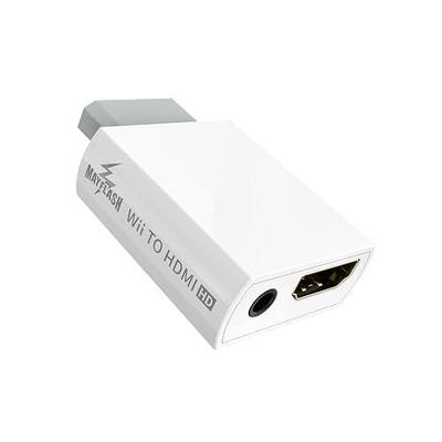 MAYFLASH Wii to HDMI Converter 1080P for Full HD Device, Wii HDMI Adapter with 3,5mm Audio Jack&HDMI Output Compatible with Wii, Wii U, HDTV, Monitor-Supports Wii Display Modes 720P, NTS