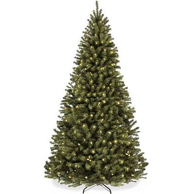 Best Choice Products Artificial Christmas Tree, 6ft Premium Pre-Lit Realistic Spruce Holiday Décor w/Dense Branches, Metal Base - Green Spruce