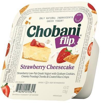 Chobani, Flip, Low-Fat Greek Yogurt Strawberry Cheesecake, 4.5oz