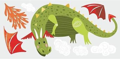 RoomMates RMK4239GM Dragon Peel and Stick Wall Decals