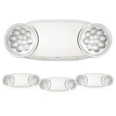 FREELICHT 4 Pack Emergency Lights for Business, with Battery Backup,Hard Wired, UL 924 Certified,AC 120/277V,Two Head Adjustable LED Emergency Lighting