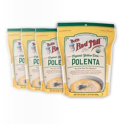 Bob's Red Mill Organic Corn Grits / Polenta, 24oz (Pack of 4) - Organic, Vegan, Kosher