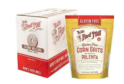 Bob's Red Mill Gluten Free Corn Grits/Polenta, 24oz (Pack of 4) - Gluten Free, Vegan, Kosher