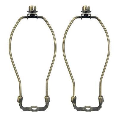 Royal Designs, Inc. HA-1001-11AB-2 Heavy Duty Harp for Lamp Shade Holder, 11 inch, Antique Brass Base, 2-Pack