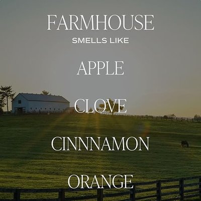 Sweet Water Decor Farmhouse Candle, 9oz Clear Glass Jar, Fall Scent | Autumn, Cinnamon & Nutmeg Scented Soy Wax Candle, Gold Lid, 40+ Hour Burn Time, Poured in the USA, Cozy Fall Decor