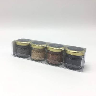 Gourmet Dead Sea Salt 4-Pack - Organic Dead Sea Salt the - The Color Series - Including Kosher - Merlot/Golden/Black Coarse/Smoked 0 .88oz