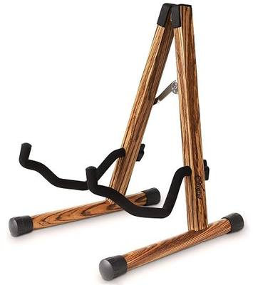 SNIGJAT Guitar Stand, Folding Zebra Wood Acoustic Guitar Stand with Padding | A-Frame Classical Electric Guitar Stand, Bass Guitar Display Stand Compatible with Cello, Mandolin, Bass, Banjo, Ukulele