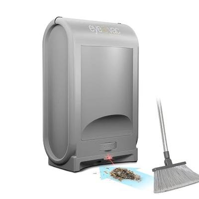 EyeVac Pro Touchless Vacuum Automatic Dustpan - Ultra Fast & Powerful - Great for Sweeping Salon Pet Hair Food Dirt Kitchen, Corded Canister Vacuum, Bagless, Automatic Sensors, 1400 Watt (Sliver)