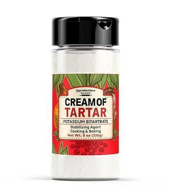 Unpretentious Cream of Tartar, 1 Cup, Non-GMO, Gluten Free, Vegan, Slotted Cap Spice Shaker