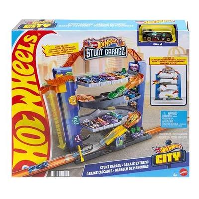 Hot Wheels City Stunt Garage Play Set Gift Idea for Ages 3 to 8 Years Elevator to Upper Levels Connects to Other Sets